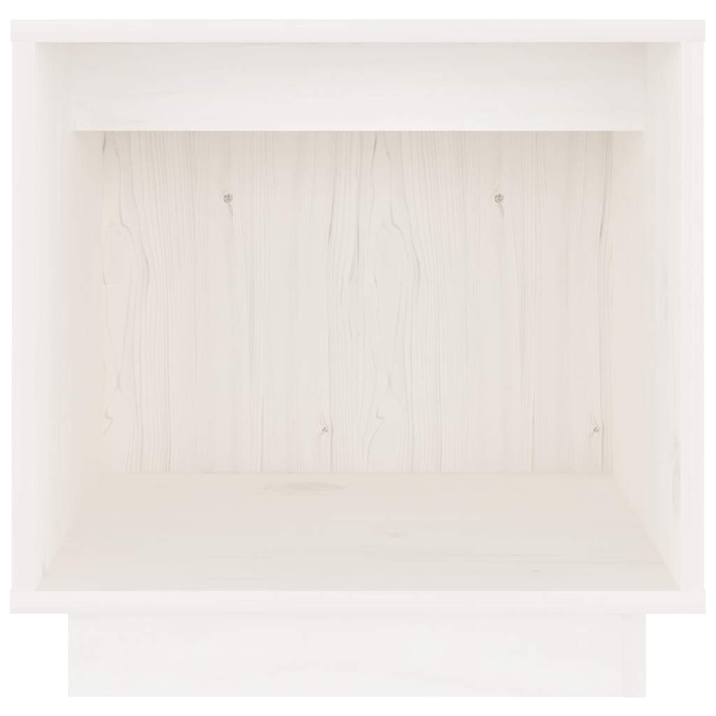 vidaXL Bedside Cabinet | White | Solid pinewood | 40x30x40 cm | Bedside Cabinet 4