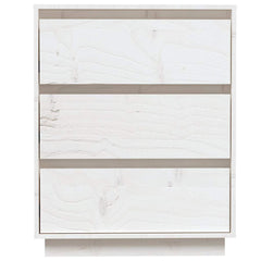 vidaXL Sideboard White 60x34x75 cm Solid Wood Pine 4