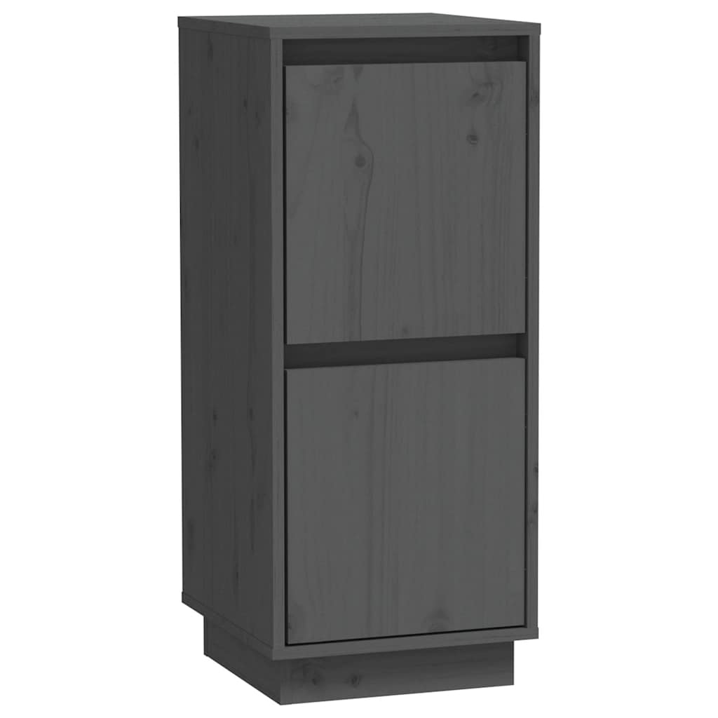 vidaXL Sideboard | Set of 2 | Grey | Solid pine wood, MDF | Medium | Sideboard 4