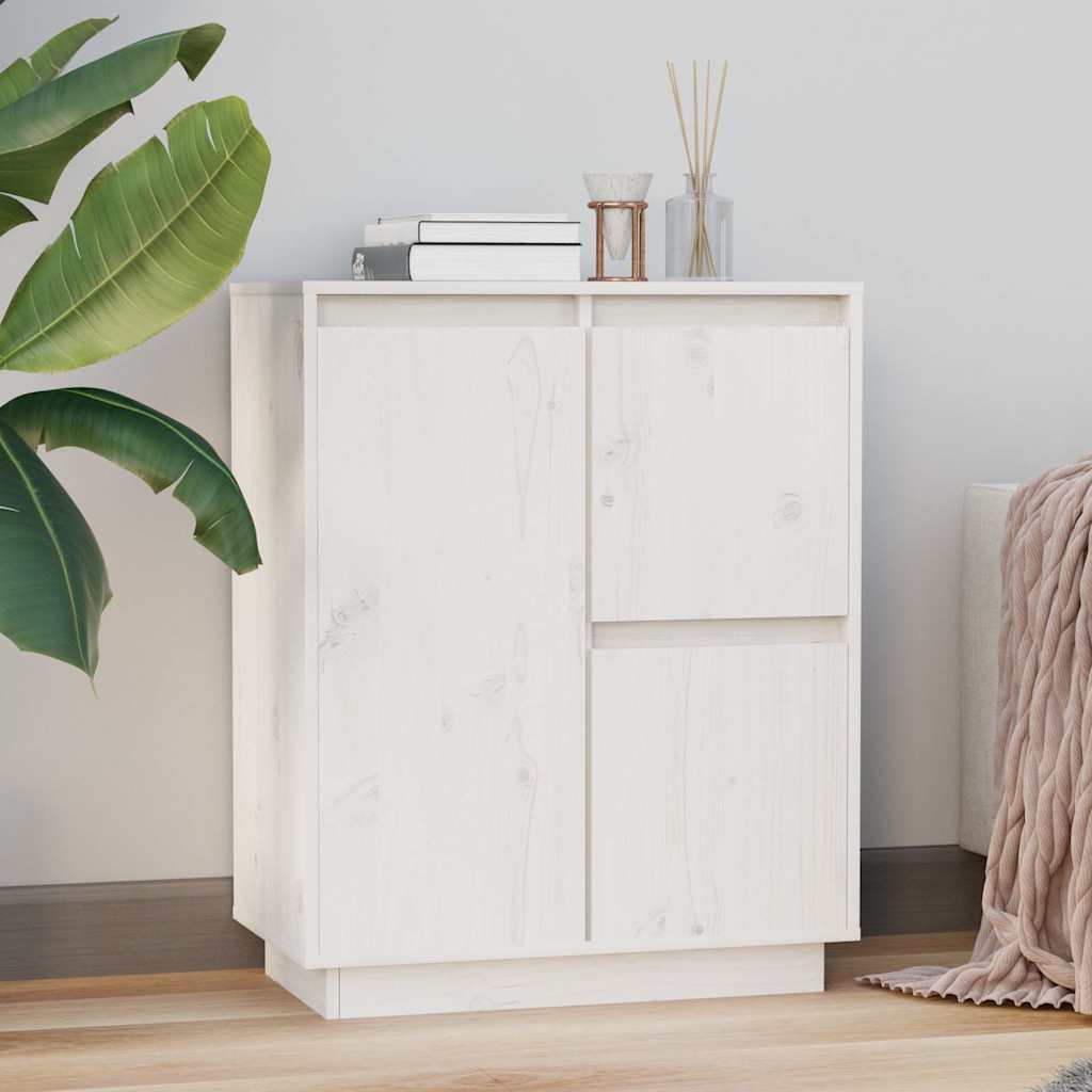 vidaXL Sideboard | White | Solid pine wood | Medium | Sideboard | Rectangular 1