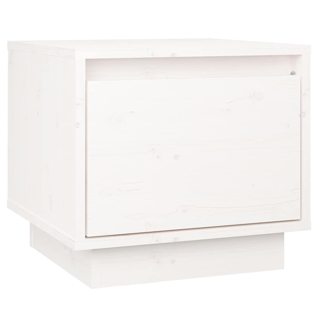 vidaXL Bedside Cabinet | White | Solid pinewood | Compact | Storage 2