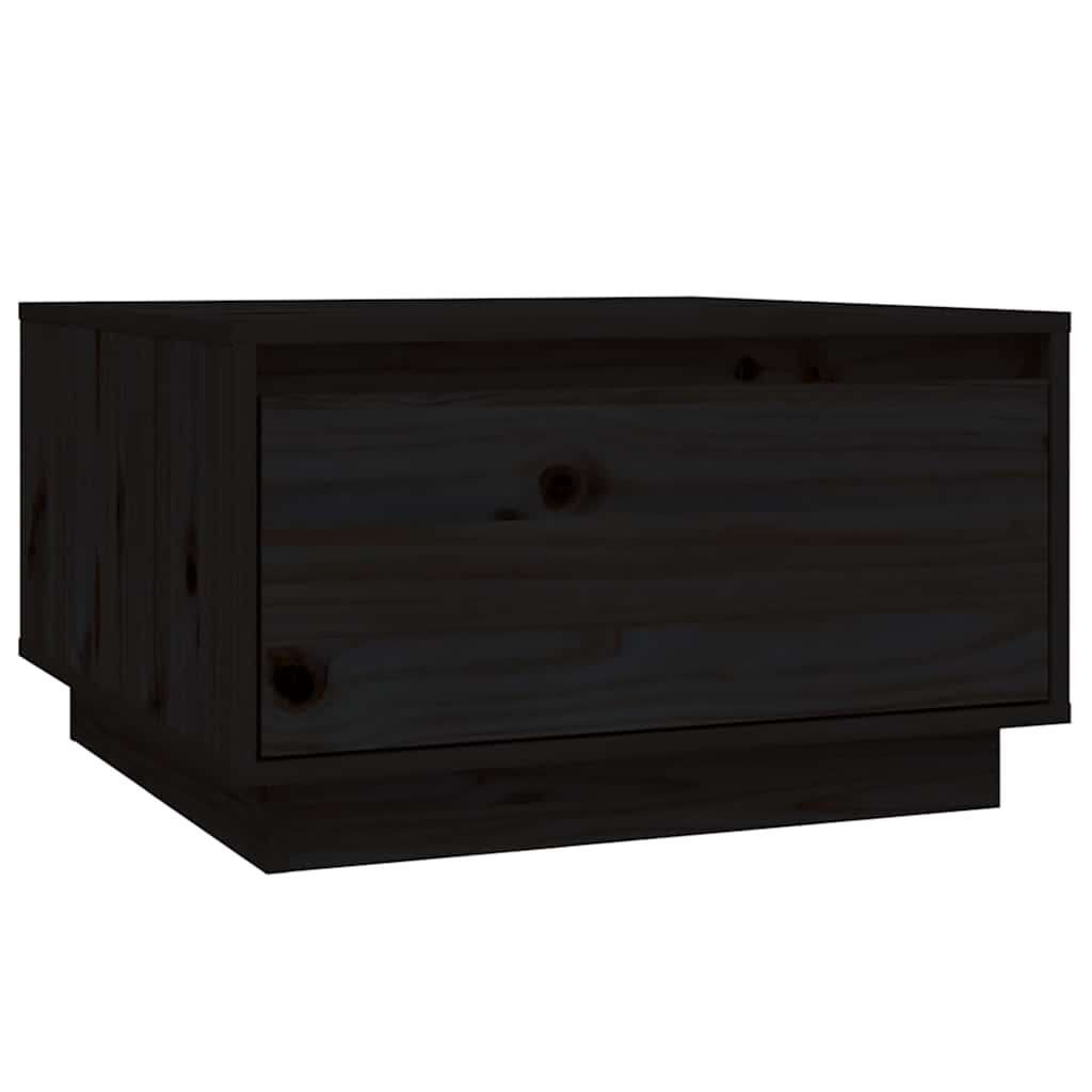 vidaXL Coffee Table | Black | Solid Pine Wood | Medium | Coffee Table 2