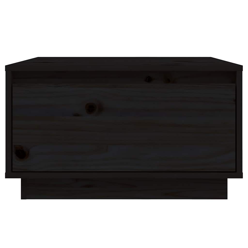 vidaXL Coffee Table | Black | Solid Pine Wood | Medium | Coffee Table 5