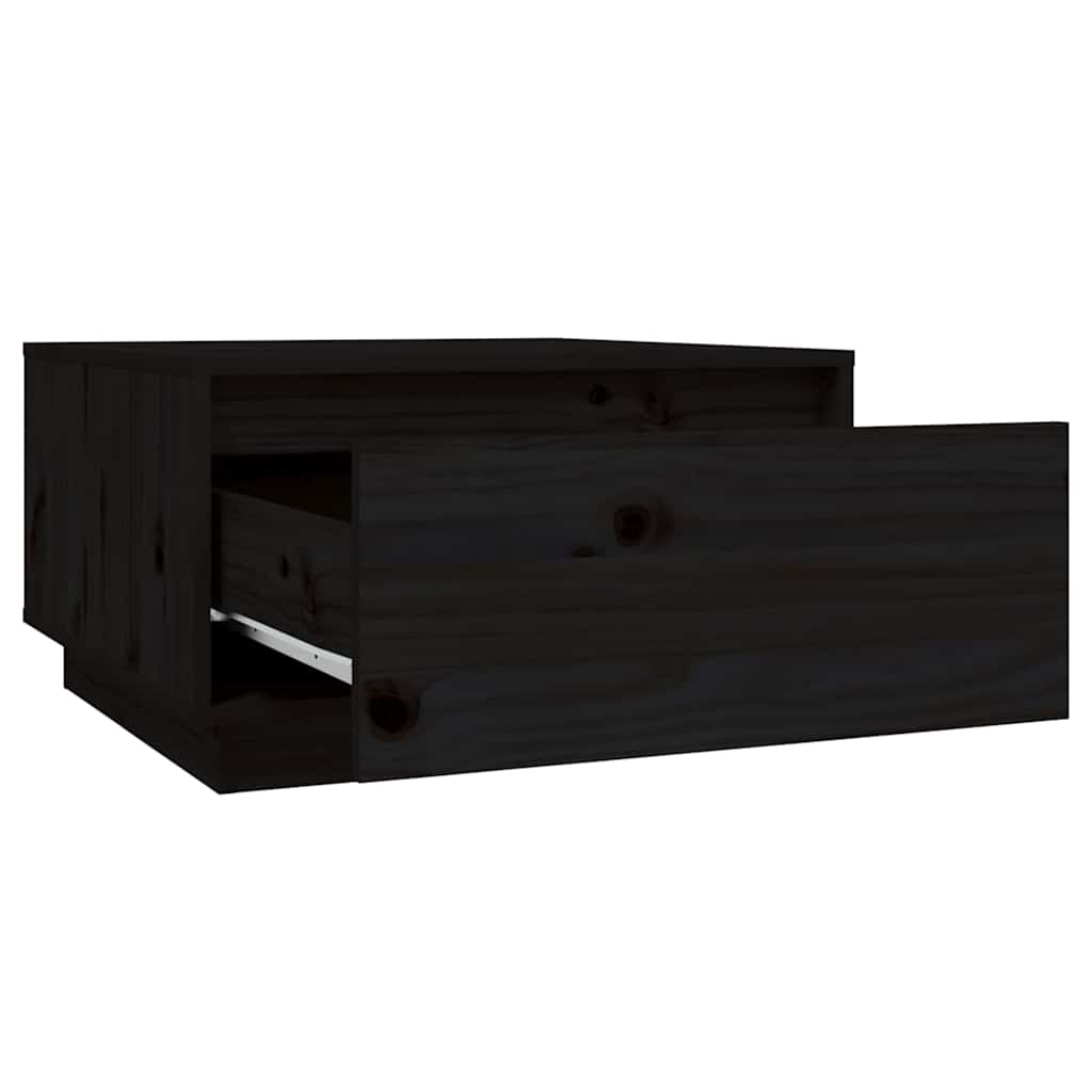 vidaXL Coffee Table | Black | Solid Pine Wood | Medium | Coffee Table 6