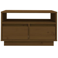 vidaXL TV Cabinet Honey Brown 60x35x37 cm Solid Wood Pine 5
