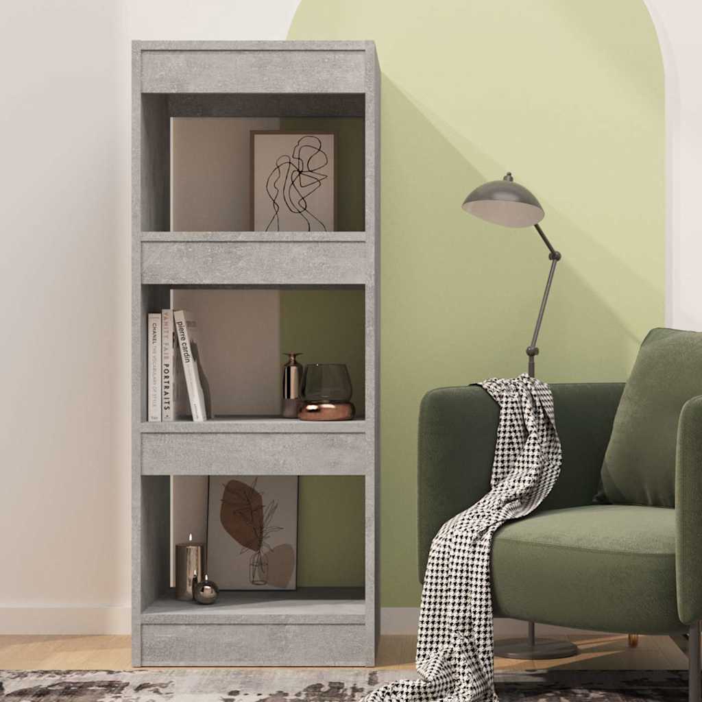 vidaXL Book Cabinet | Concrete grey | Engineered wood | Compact | Book Cabinet 3