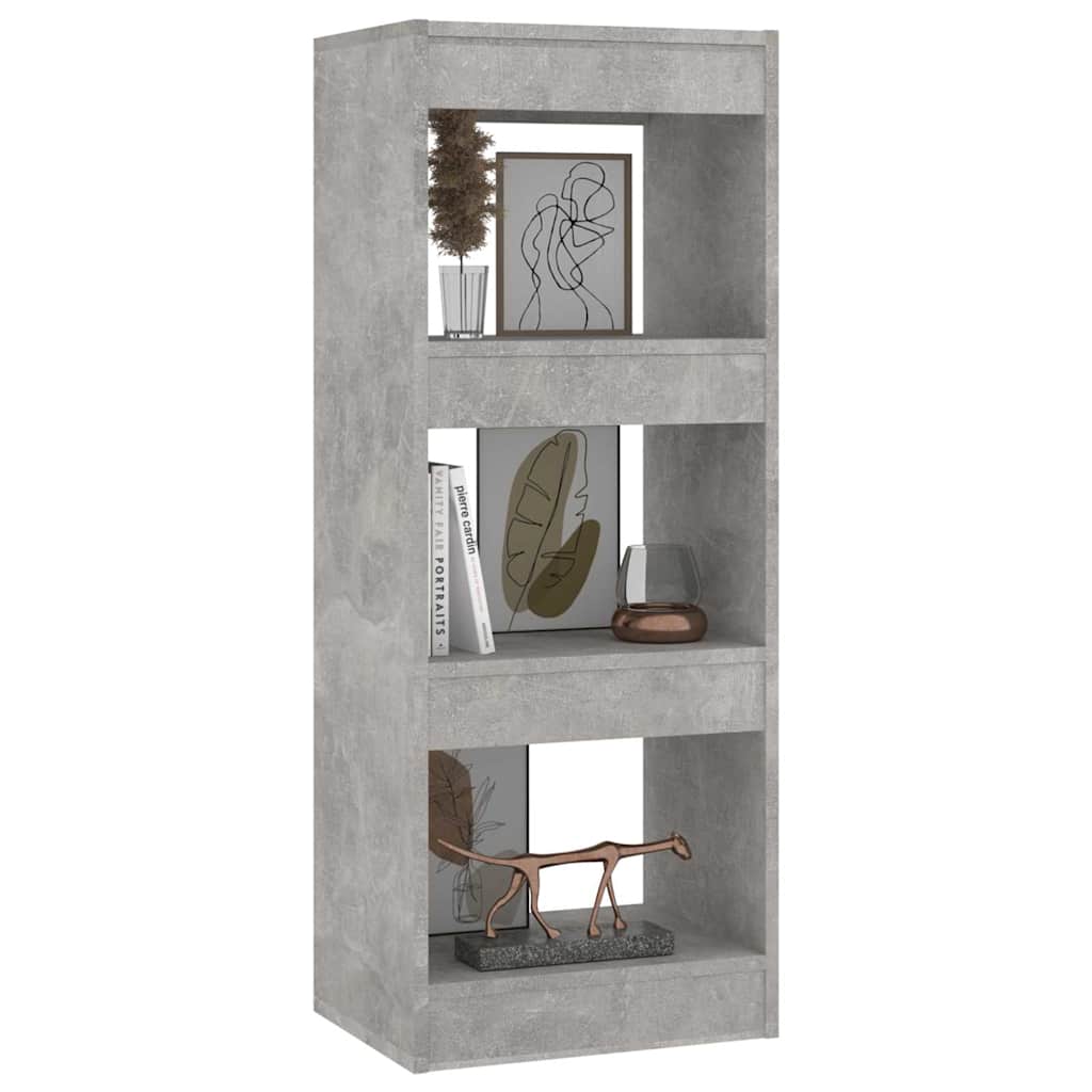 vidaXL Book Cabinet | Concrete grey | Engineered wood | Compact | Book Cabinet 4