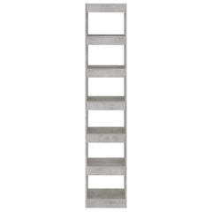 vidaXL Book Cabinet | Concrete Grey | Engineered wood | Tall and narrow 5