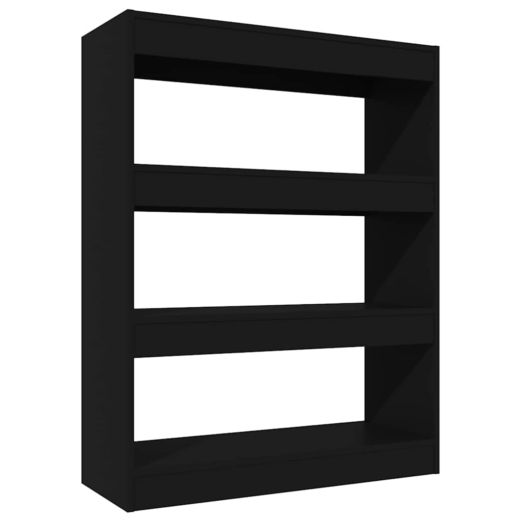 vidaXL Book Cabinet | Black | Engineered wood | Medium | Book Cabinet 2