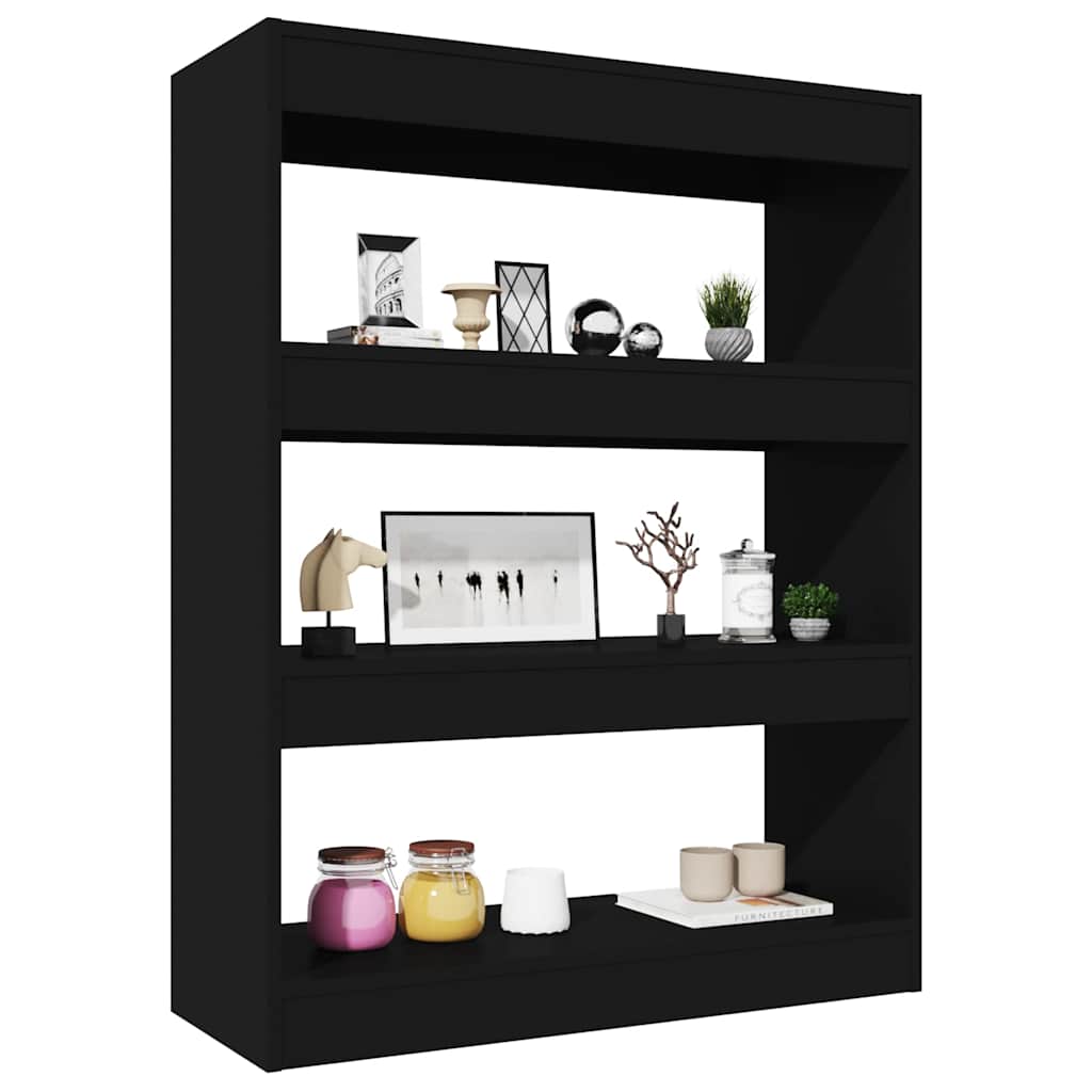 vidaXL Book Cabinet | Black | Engineered wood | Medium | Book Cabinet 4