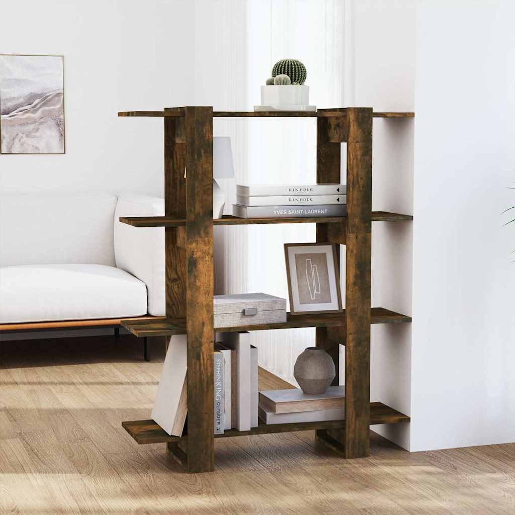 vidaXL Book Cabinet | Smoked oak | Engineered wood | Medium | Book Cabinet 1