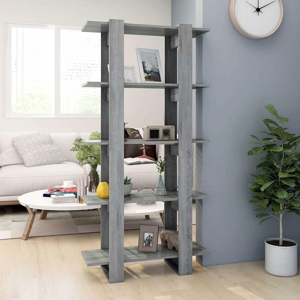 vidaXL Book Cabinet | Grey sonoma | Engineered wood | Large | Book Cabinet 1