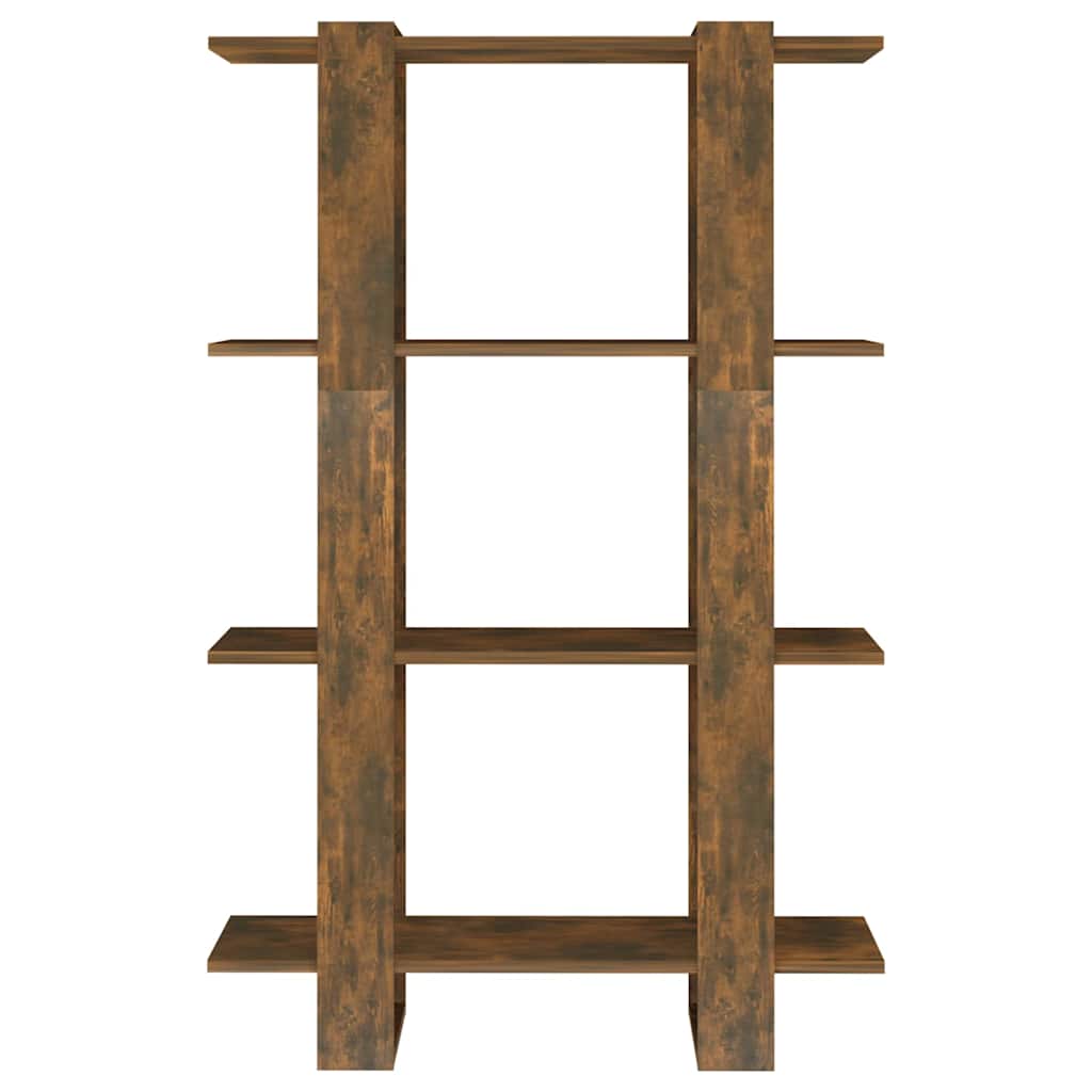 vidaXL Book Cabinet/Room Divider Smoked Oak 80x30x123.5 cm 5