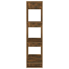 vidaXL Book Cabinet/Room Divider Smoked Oak 80x30x123.5 cm 6