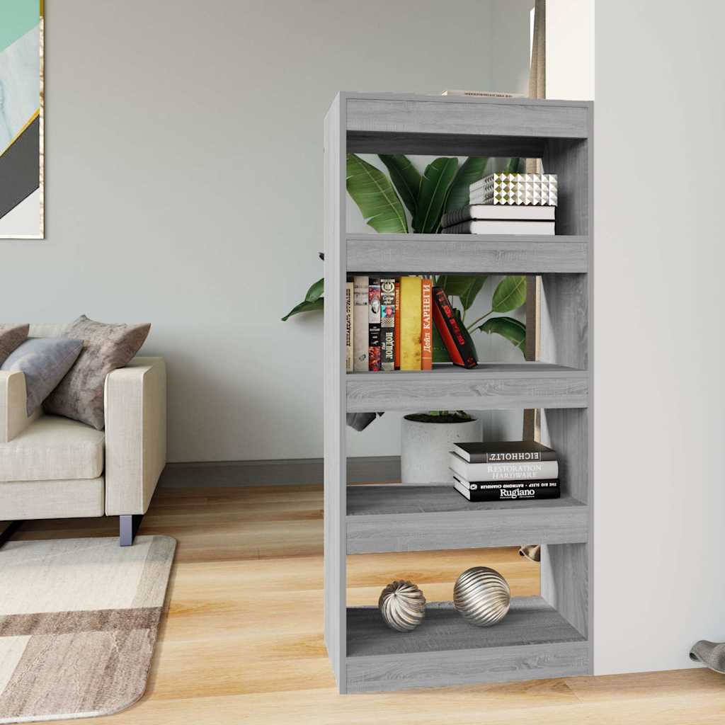 vidaXL Book Cabinet | Grey Sonoma | Engineered Wood | 60x30x135 cm 1