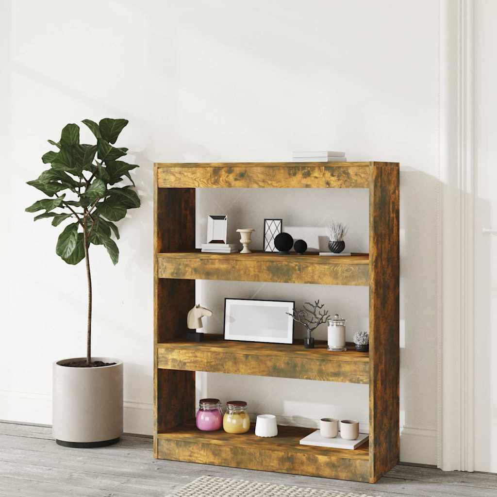 vidaXL Book Cabinet | Smoked Oak | Engineered wood | Medium | Book Cabinet 6