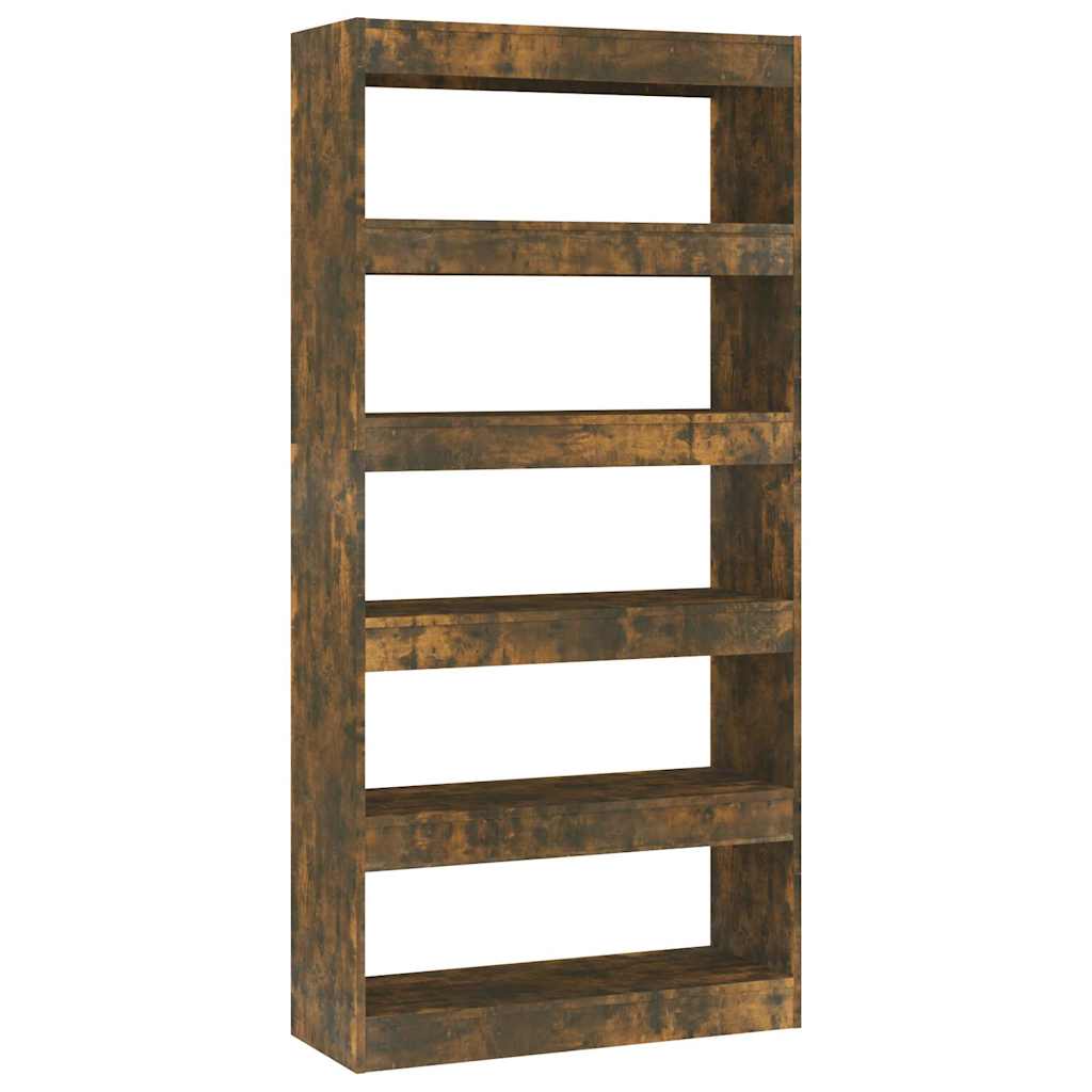 vidaXL Book Cabinet | Smoked oak | Engineered wood | 80 x 30 x 166 cm 2