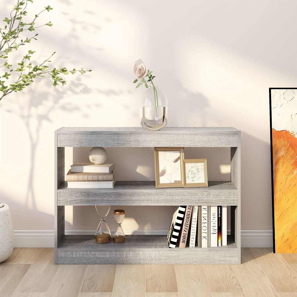 vidaXL Bookcase | Grey sonoma | Engineered wood | 100x30x72 cm 6