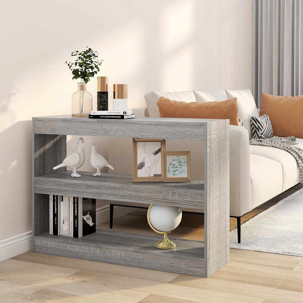 vidaXL Bookcase | Grey sonoma | Engineered wood | 100x30x72 cm 1