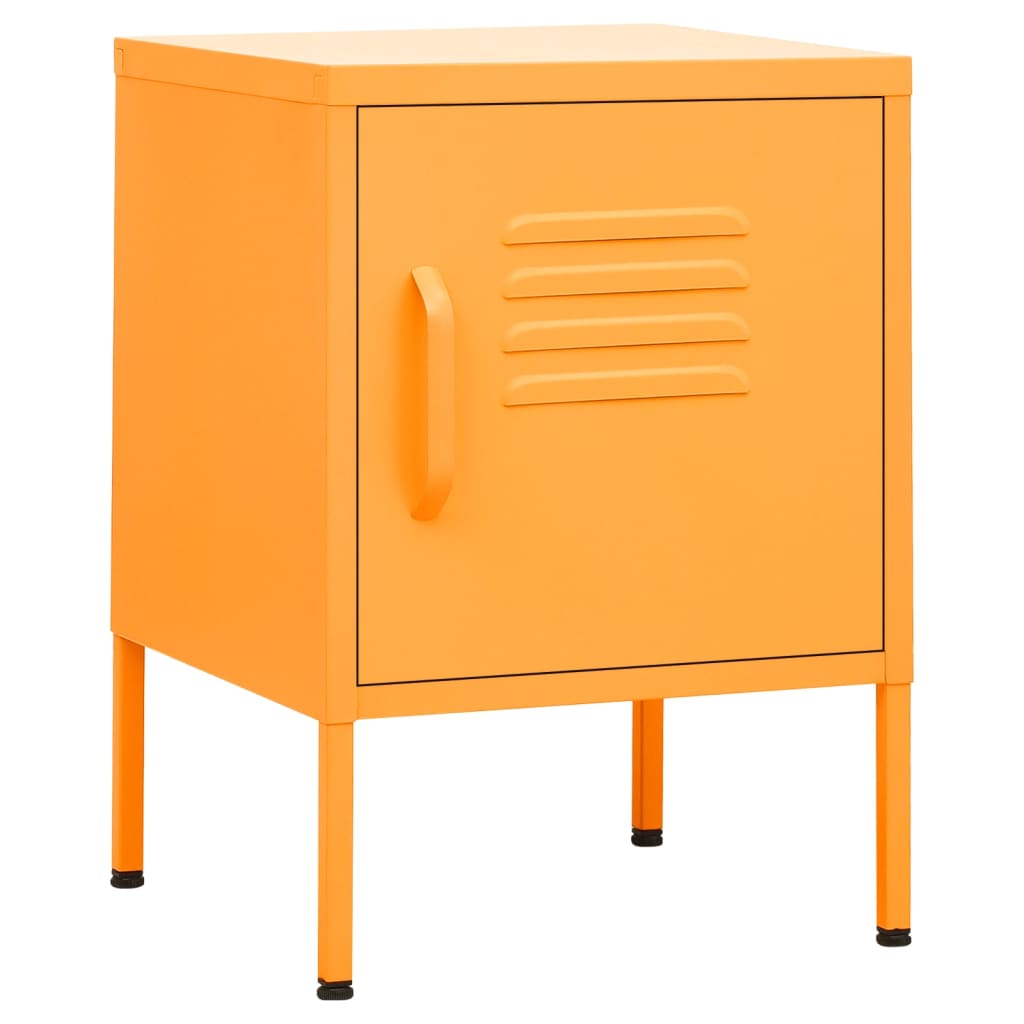 vidaXL Nightstands 2 pcs Mustard Yellow 35x35x51 cm Steel 2