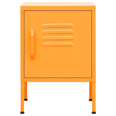 vidaXL Nightstands 2 pcs Mustard Yellow 35x35x51 cm Steel 3