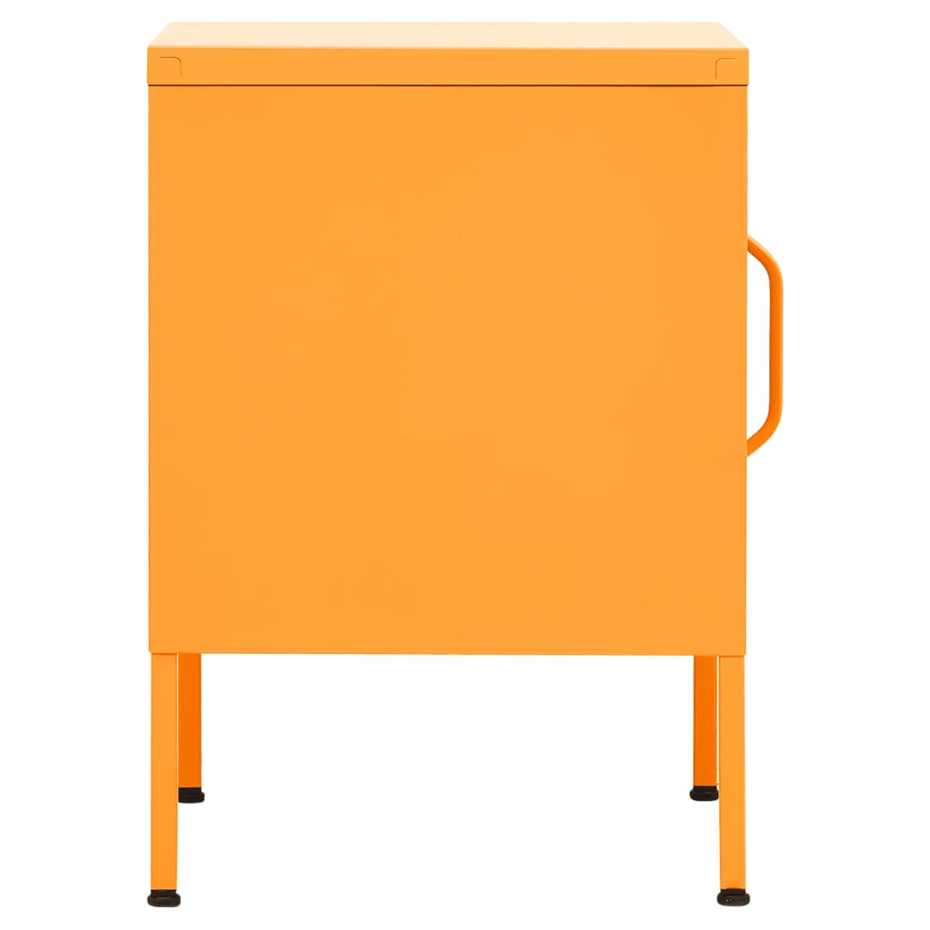 vidaXL Nightstands 2 pcs Mustard Yellow 35x35x51 cm Steel 4