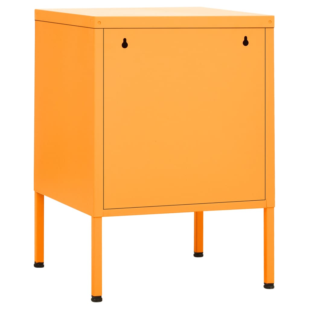 vidaXL Nightstands 2 pcs Mustard Yellow 35x35x51 cm Steel 5
