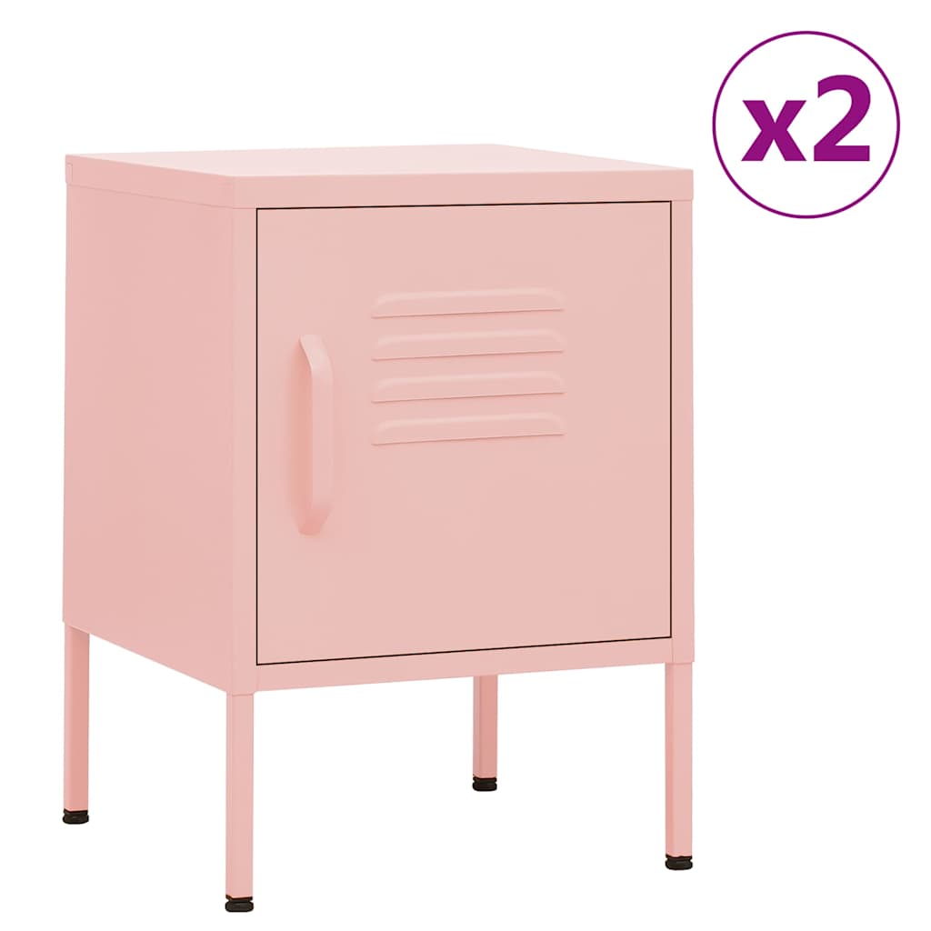 vidaXL Nightstand 35x35x51 cm Steel