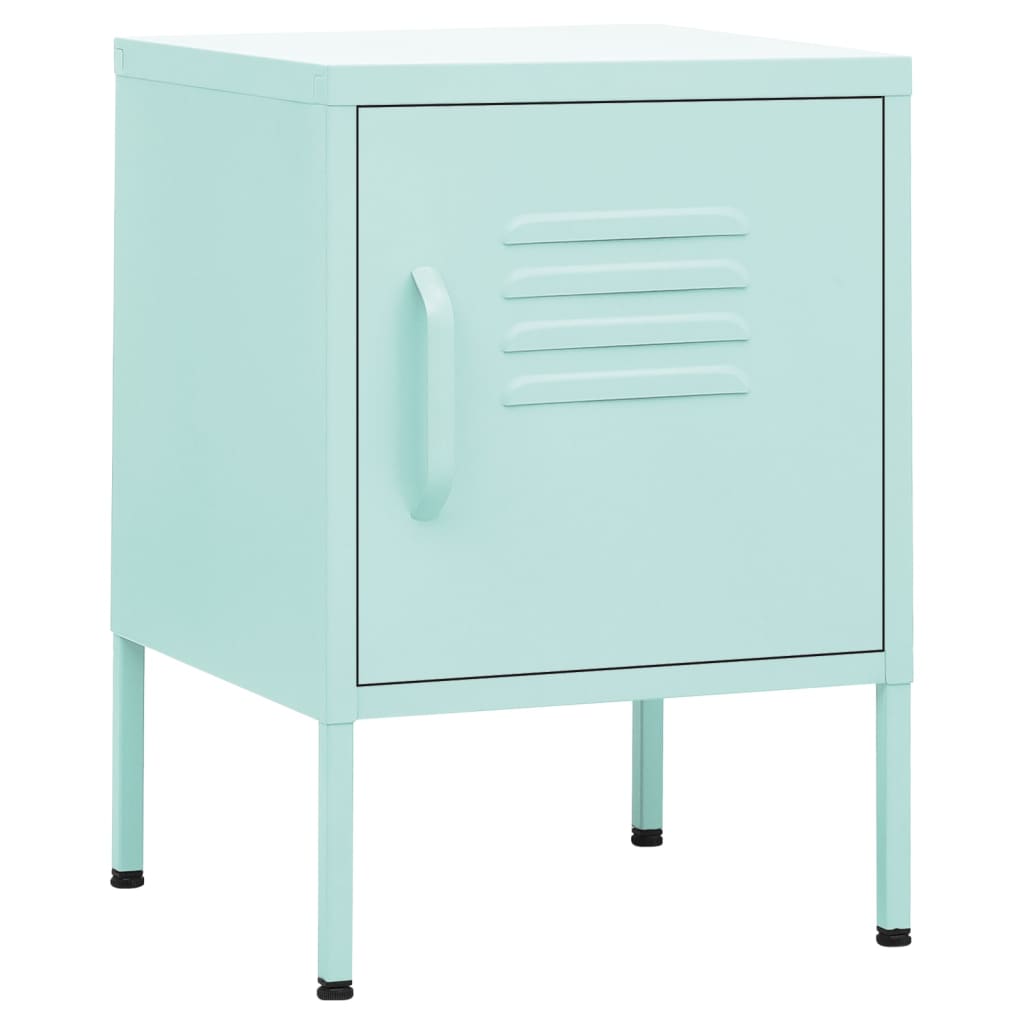vidaXL Nightstands 2 pcs Mint 35x35x51 cm Steel 2