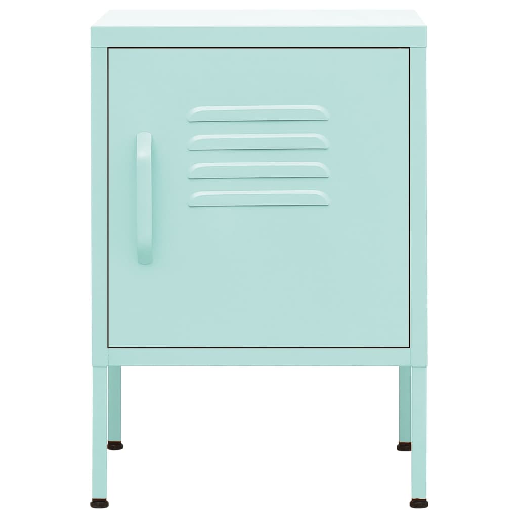 vidaXL Nightstands 2 pcs Mint 35x35x51 cm Steel 3