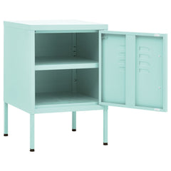 vidaXL Nightstands 2 pcs Mint 35x35x51 cm Steel 6