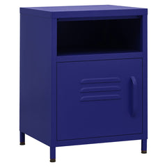 vidaXL Nightstands 2 pcs Navy Blue 35x35x51 cm Steel 2