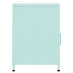 vidaXL Nightstands 2 pcs Mint 35x35x51 cm Steel 4