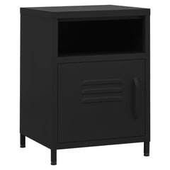 vidaXL Nightstands 2 pcs Black 35x35x51 cm Steel 2