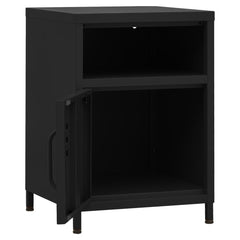 vidaXL Nightstands 2 pcs Black 35x35x51 cm Steel 6