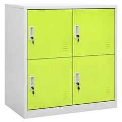 vidaXL Locker Cabinet | Set of 2 | Light grey and green | Steel | Medium 2