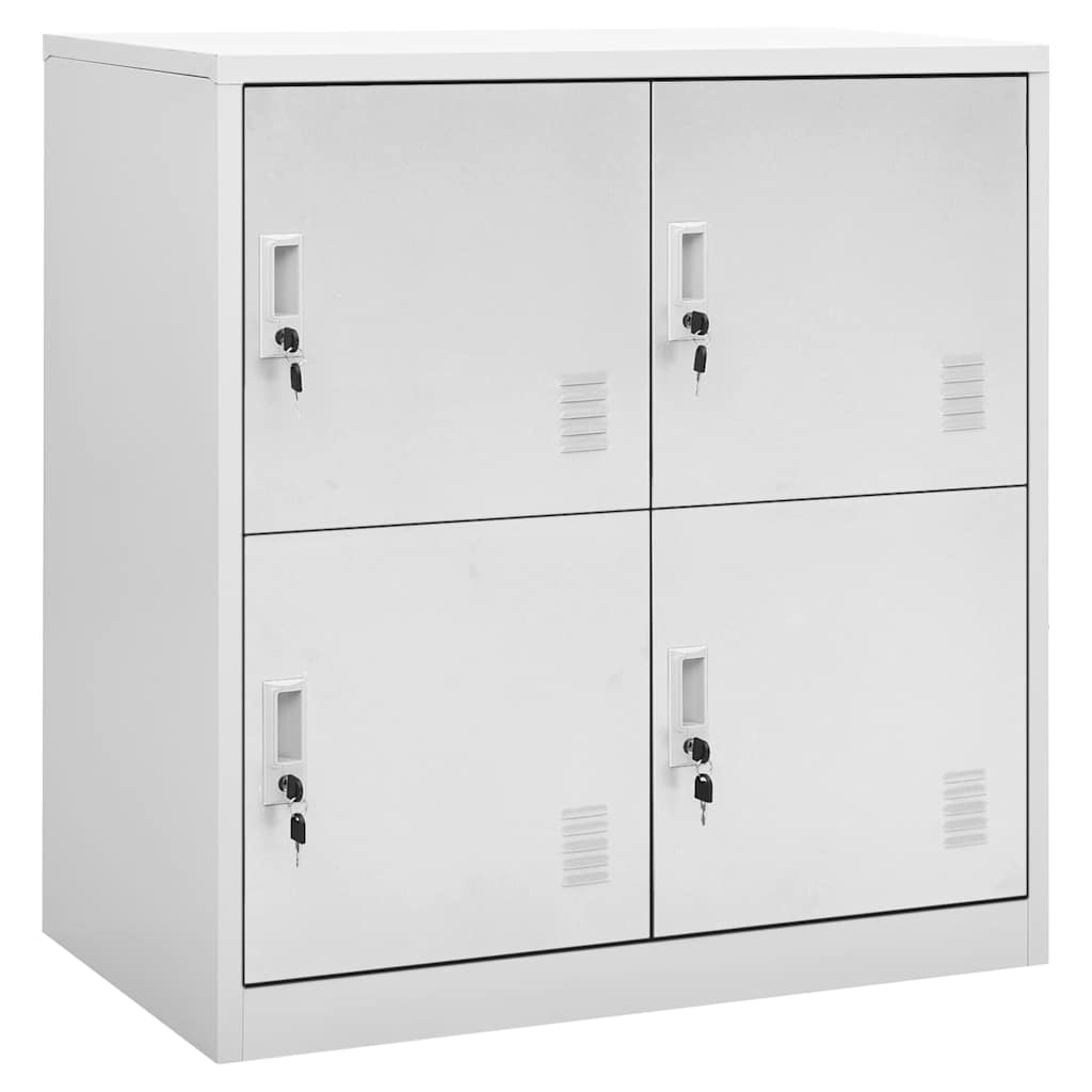 vidaXL Locker Cabinet | Set of 5 | Light Grey | Steel | Medium | Locker Cabinet 2