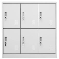 vidaXL Locker Cabinet | Set of 5 | Light grey | Steel | Medium | Locker Cabinet 3