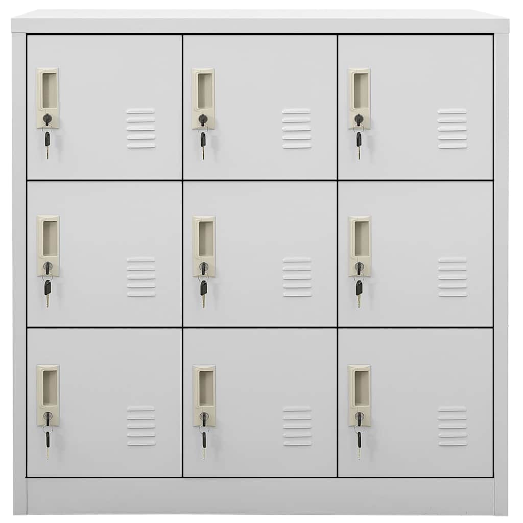 vidaXL Locker Cabinet | Set of 5 | Light grey | Steel | Medium | Locker Cabinet 3