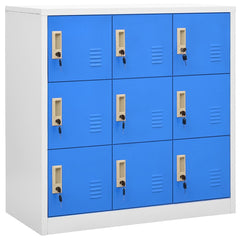 vidaXL Locker Cabinet | Set of 5 | Light Grey and Blue | Steel | Medium 2