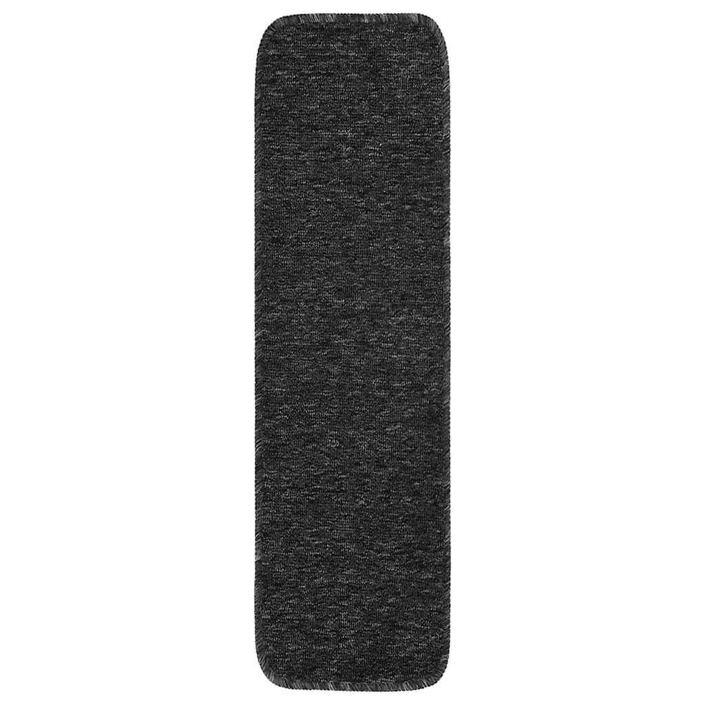 vidaXL Stair Mat | Set of 15 | Anthracite | 100% Polypropylene | 75 x 20 cm 2