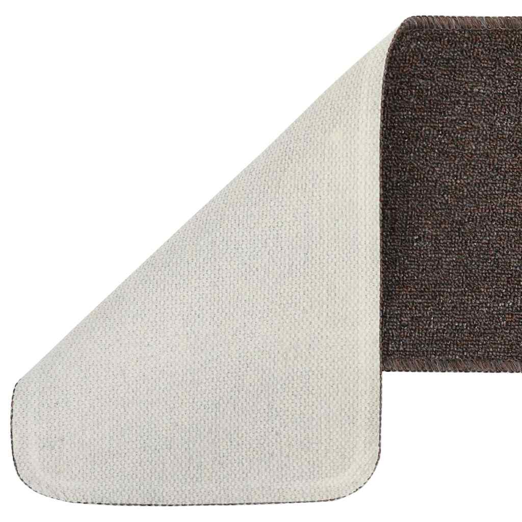 vidaXL Stair Mat | Set of 15 | Brown | 100% PP | 75 x 20 cm | Stair Mat 4