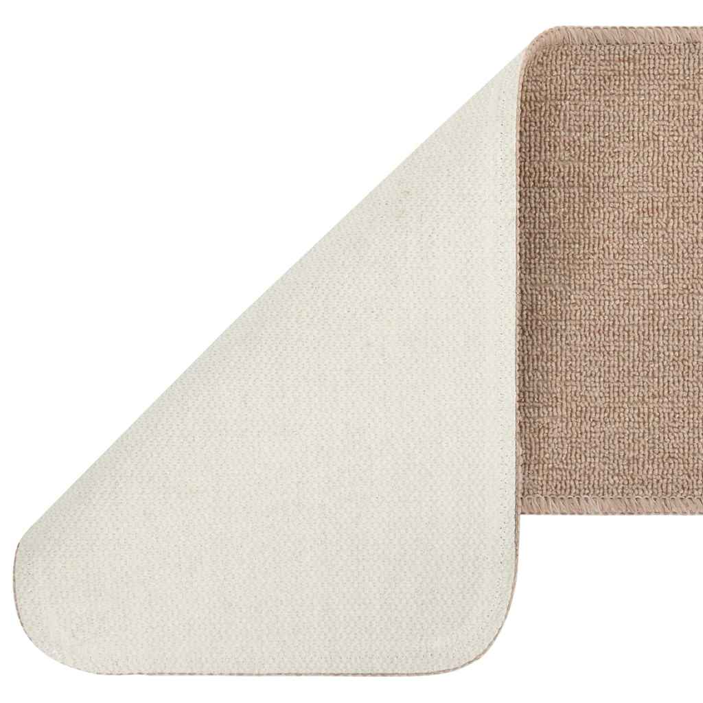 vidaXL Anti Slip Stair Mats 15 pcs 60x25 cm Beige Rectangular 4