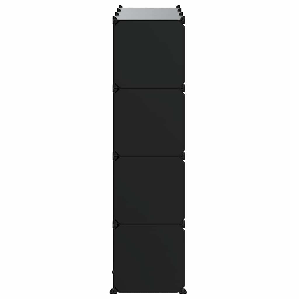vidaXL Storage Cube Organiser with 12 Cubes Black PP 6