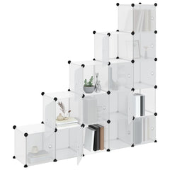 vidaXL Storage Cube Organiser | Transparent | Polypropylene, Steel 4
