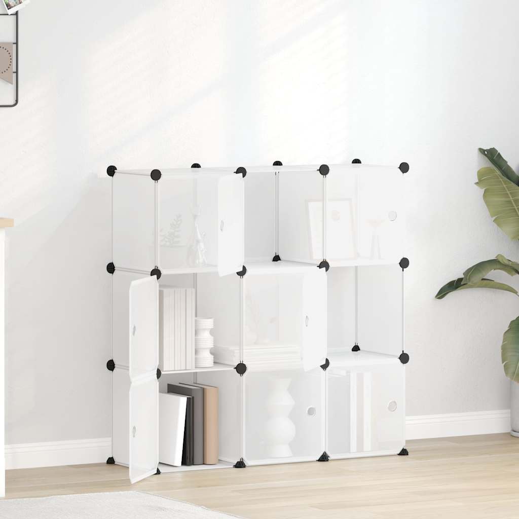 vidaXL Storage Cube Organiser | Transparent | PP (Polypropylene), steel 1