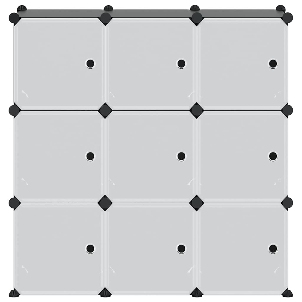 vidaXL Storage Cube Organiser | Black | PP Plastic, Steel | Medium | Stackable 5