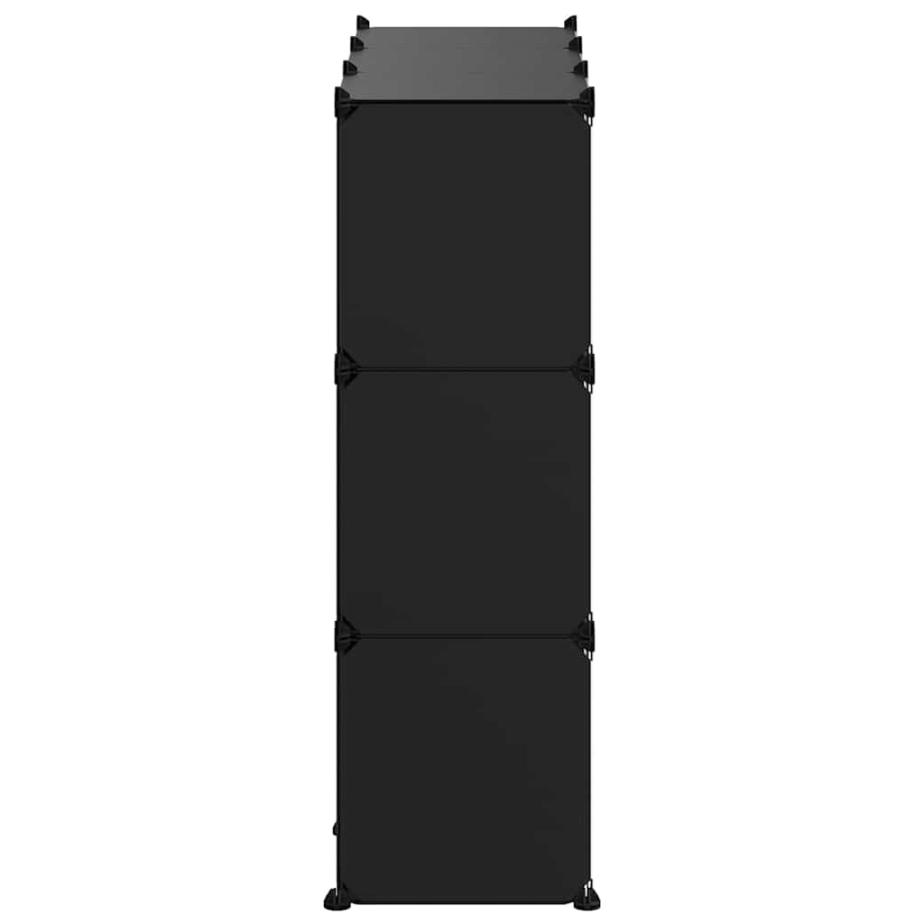 vidaXL Storage Cube Organiser | Black | PP Plastic, Steel | Medium | Stackable 6