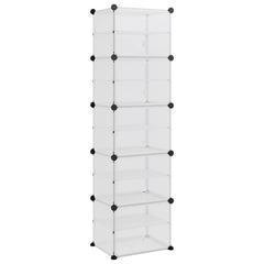 vidaXL Shoe Rack | Transparent | PP Plastic, Steel | 153.5 cm height | Stackable 2