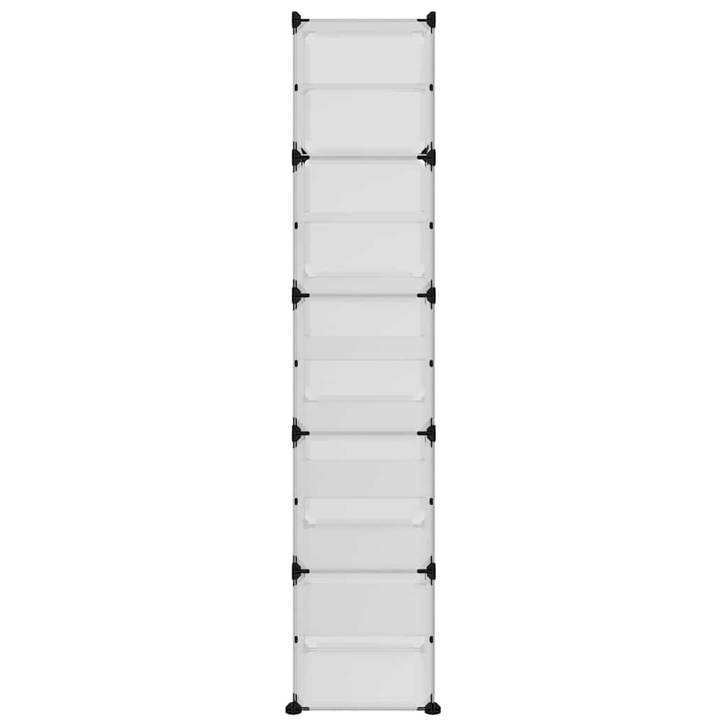 vidaXL Shoe Rack | Transparent | PP Plastic, Steel | 153.5 cm height | Stackable 4